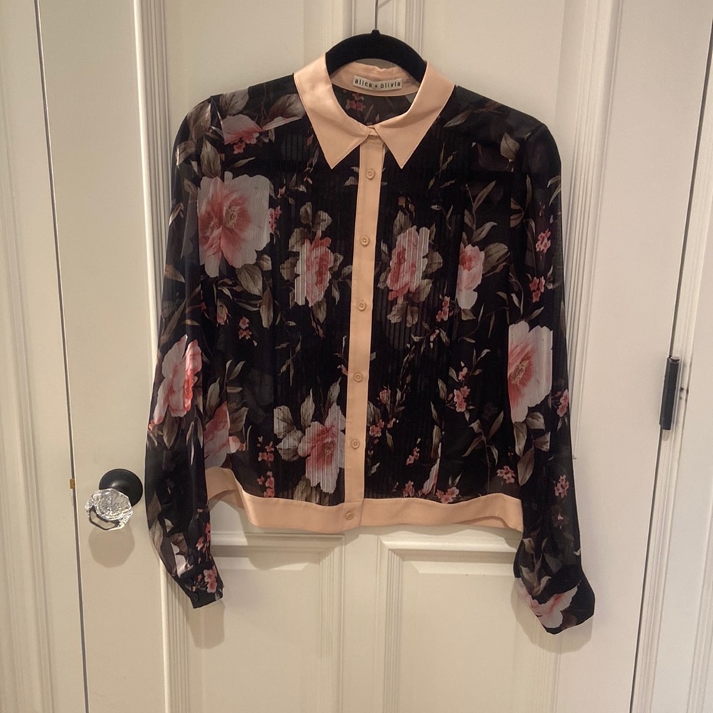 Alice and Olivia Floral Blouse